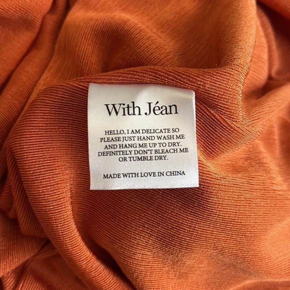 NWOT With Jean Diana Dress in Orange Size Small - Picture 9 of 10